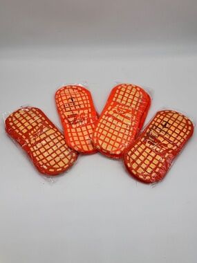Sky Zone Guam SkySocks Glow Orange Red Non-Slip Gripper Socks New Bundle Unisex